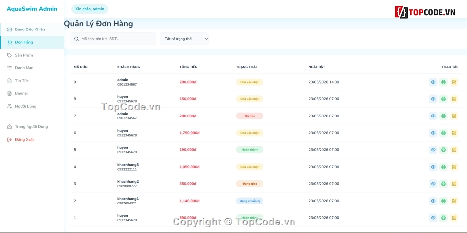 web app,đồ án web,web bán đồ bơi